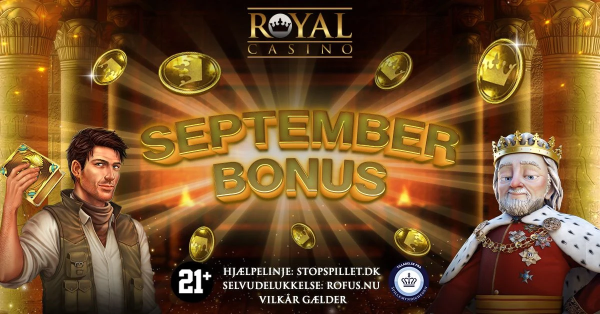 Få 100 kr. September Bonus hos Royal Casino