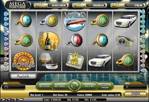 Mega Fortune Online Jackpot Spilleplade