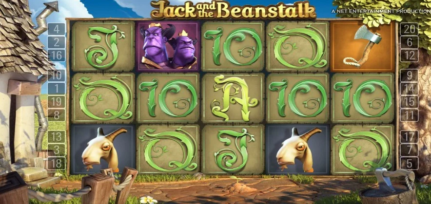 Jack and the Beanstalk spilleautomat hjul og rækker