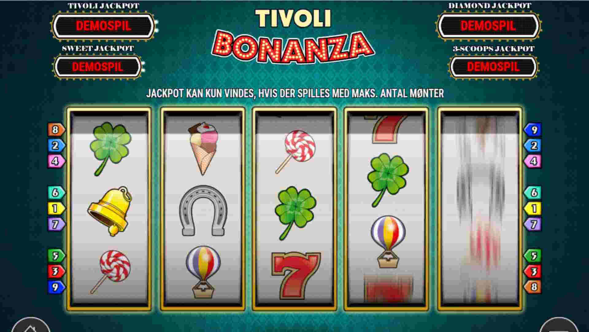 Casino Online DK Tivoli Casino Tivoli Bonanza spilleautomat online casinospil fra playn go