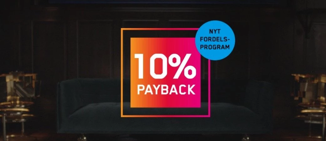 Bonusklub banner med 10% payback