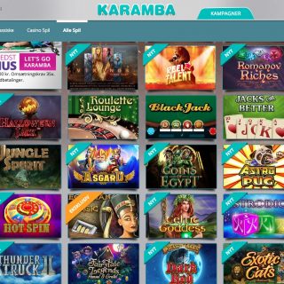 Karamba casino udvalg af spil