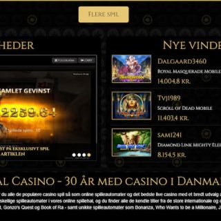 Royal Casino Nyheder og Nye Vindere