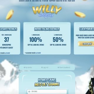 Willy Casino forside