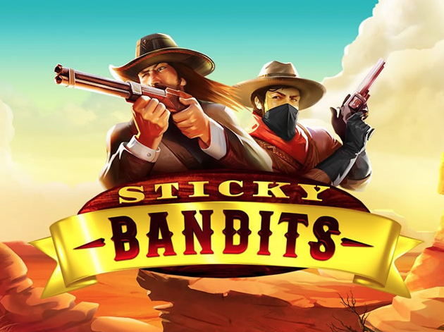 Spil med cowboys i ørkenen på Sticky Bandits spilleautomaten
