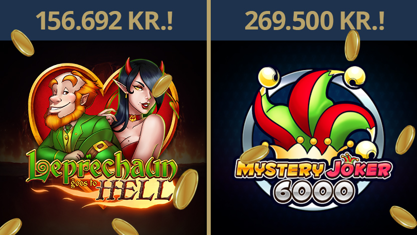Store gevinster på Leprechaun Goes to Hell og Mystery Joker