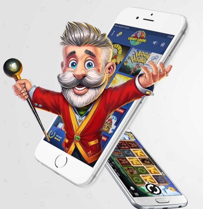 Lucky Louis Casino Banner Mobiltelefon Smartphone
