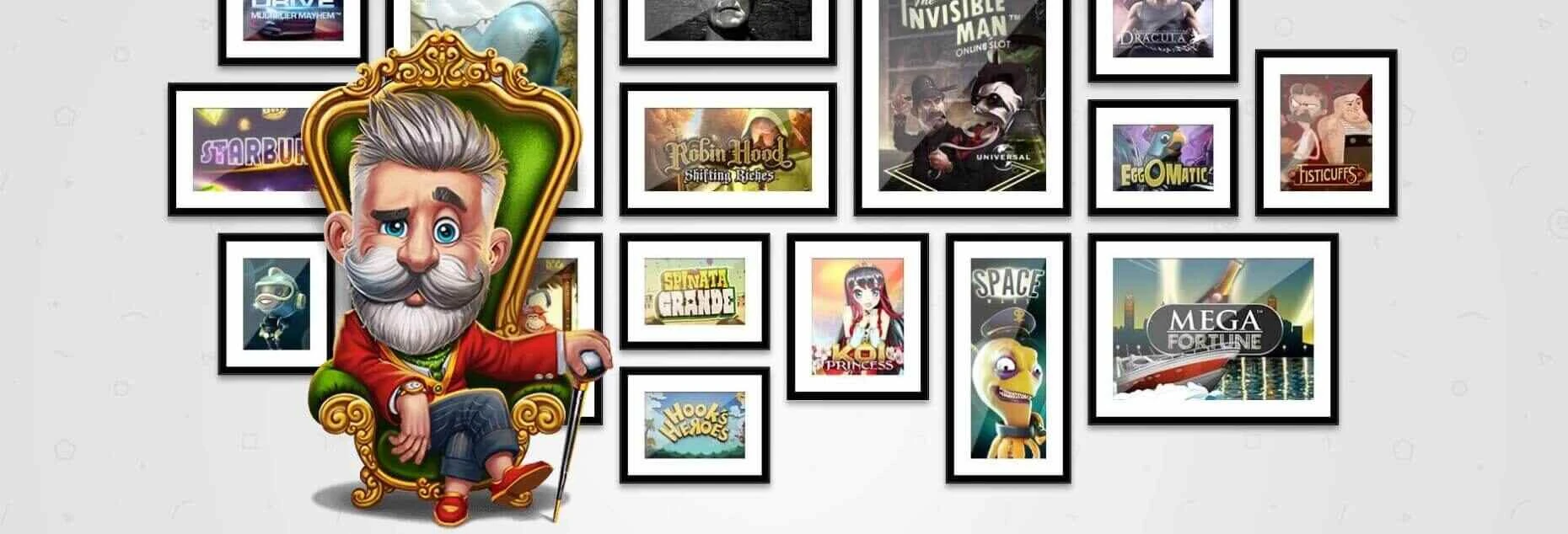 Lucky Louis Casino Banner med online spillemaskiner