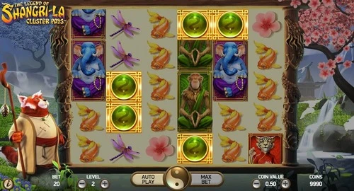 The Legend of Shangri-la Cluster Pays Bonus symboler Casinofunktioner online casinospil