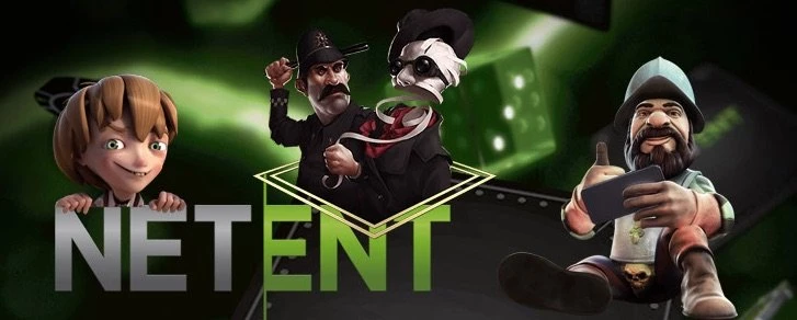 NetEnt spilleautomater banner med karakterer fra spillene