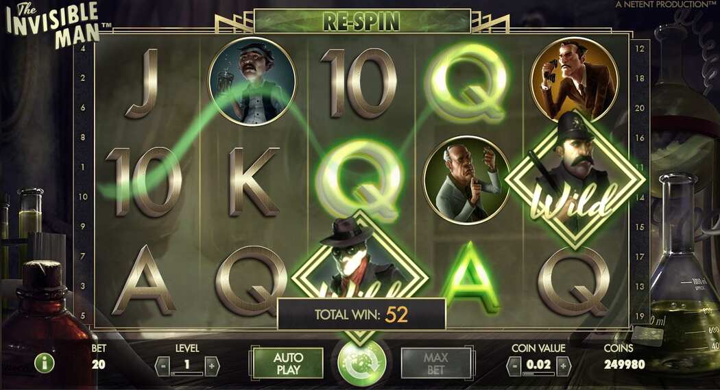 The Invisible Man Spilleautomat symboler