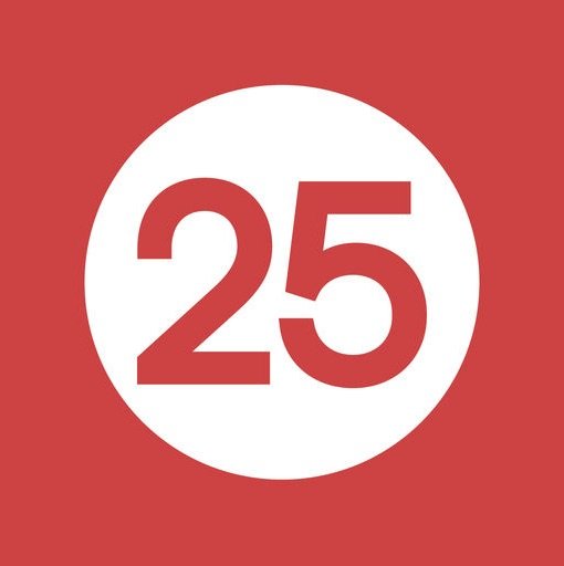 Rød25 rødt logo