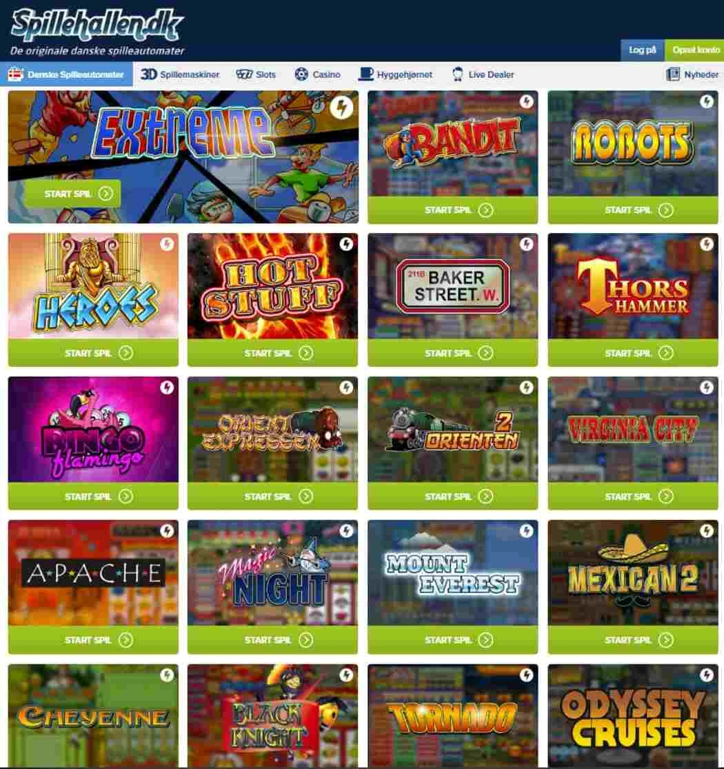 Spillehallen Online Casino Danske Spilleautomater