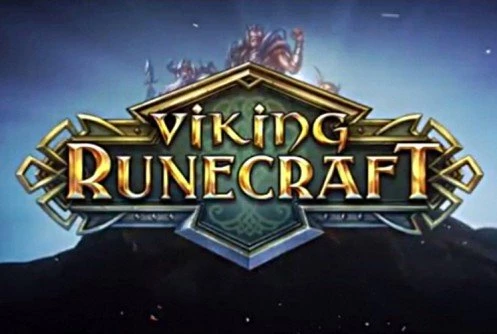 Viking Runecraft Logo Bogstaver med Blå Baggrund