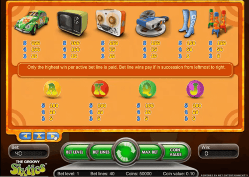 Groovy Sixties Demo Slot Screenshot Casino Symboler