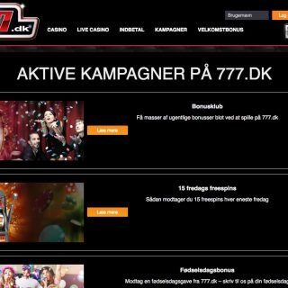777 kampagner og bonusser