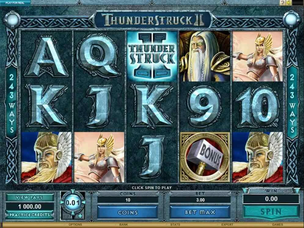 Thunderstruck 2 II Spilleplace Screenshot af gameplay