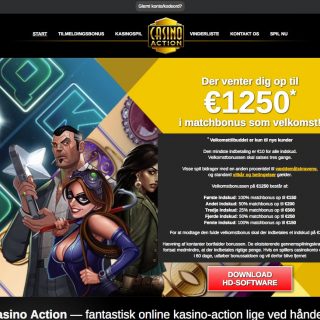 Casino Action hjemmeside
