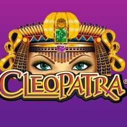 Cleopatra Logo med Lilla Baggrund