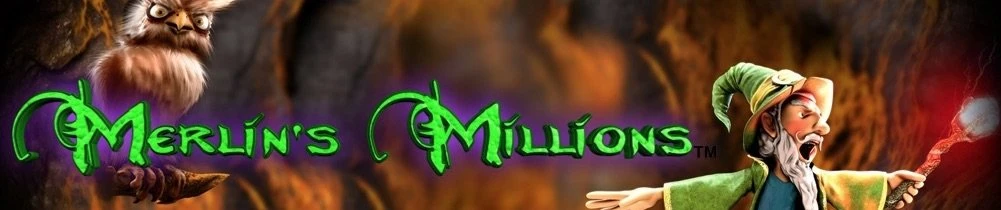 Den grønne troldmand på Merlins Millions banner