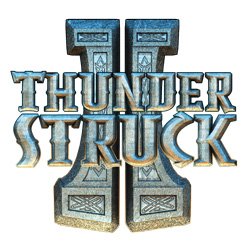 Thunderstruck II Logo Hvidt og Gråt