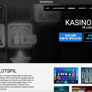 Luxury Casino spiludvalg på siden