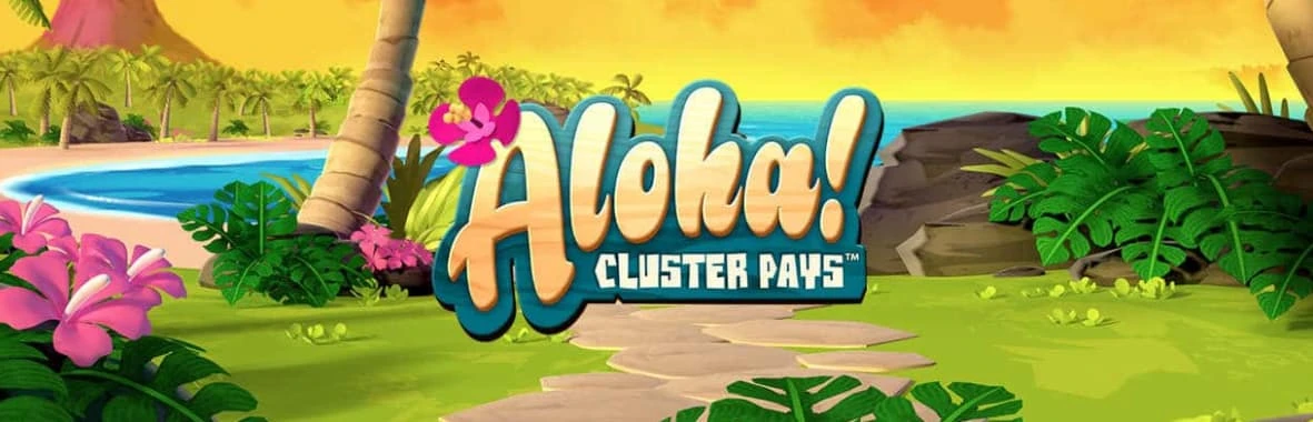 Aloha! spilleautomat banner med logo