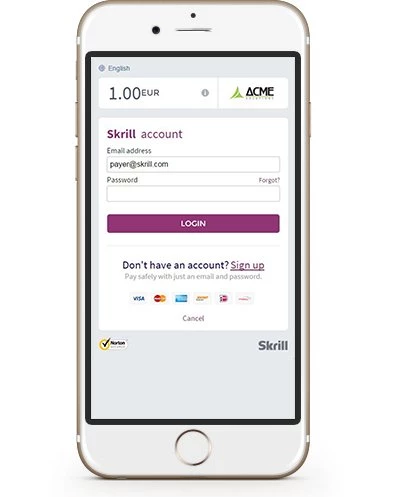 Skrill App Smartphone