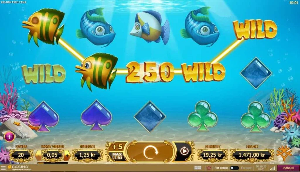 Golden Fish Tank Casinospil Screenshot af gameplay