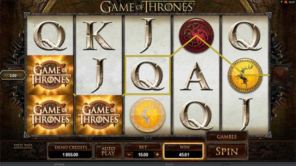 Game of Thrones Screenshot af gameplay online casinospil