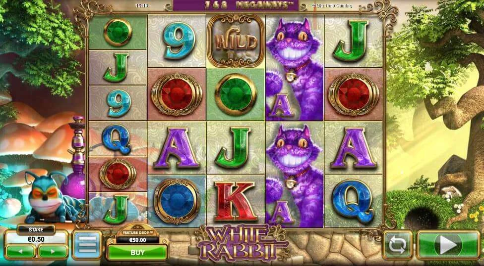 White Rabbit Megaways Big Time Gaming casinospil symboler