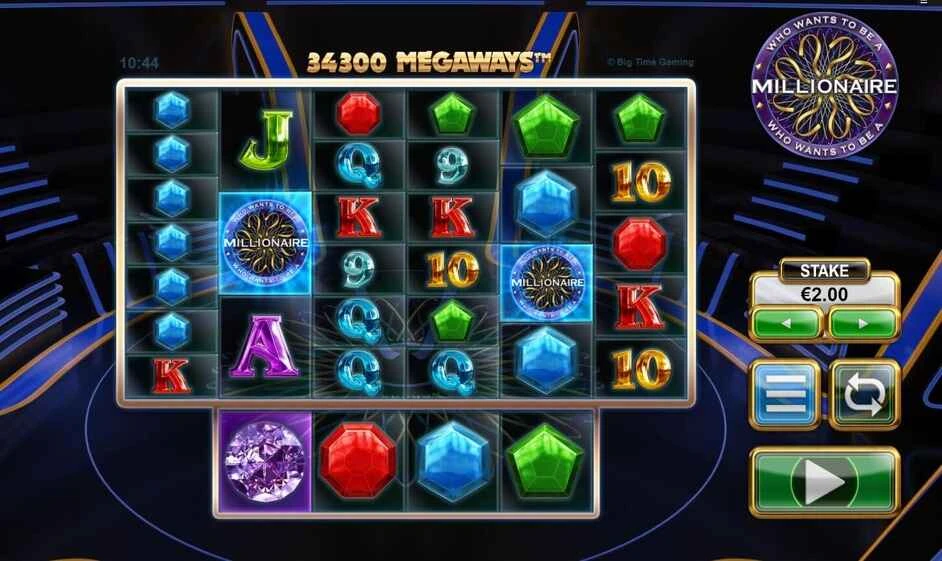 Who wants to be a millionaire Big Time Gaming Spilleplade og symboler screenshot af gameplay