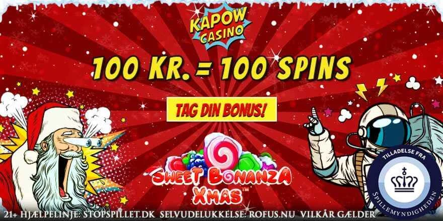Kapow Casino Sweet Bonanza Xmas Banner