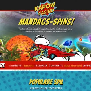 Kapow Casino hjemmeside