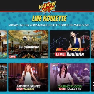 Kapow Casino live casino