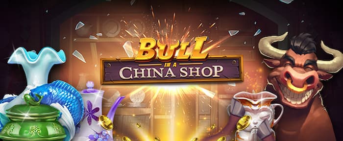 Få 100 Chancer til Bull in a China Shop hos Royal Casino