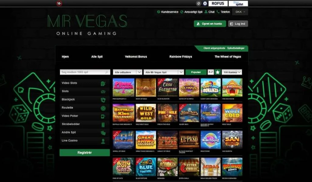 Mr Vegas Casino Danmark Spillemaskiner