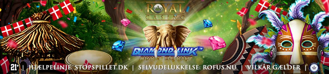 Diamond Link Mighty Elephant med 100% Deposit Match Bonus