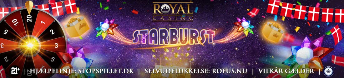 Royal Casino fejres med Gratis Chancer til Starburst