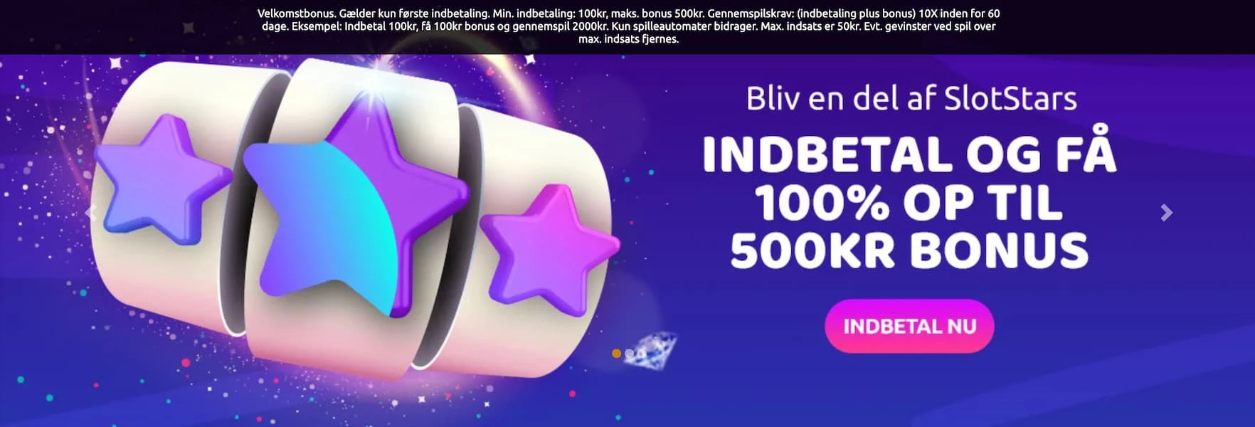 SlotStars Casino Velkomstbonus