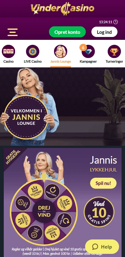 VinderCasino Jannis Lounge Jannis Lykkehjul 2025