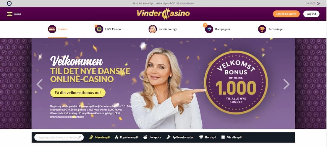 VinderCasino Velkomstbonus