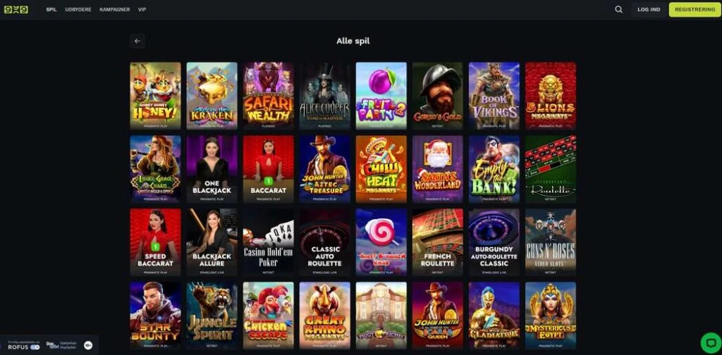 Casino999 Udvalg af spillemaskiner og slotspil