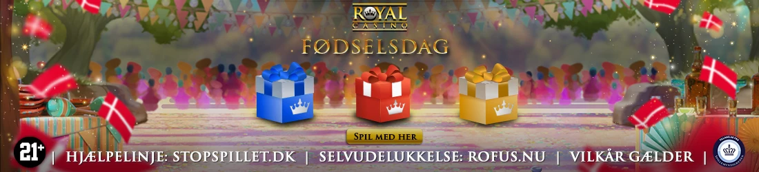 Royal Casino fejrer fødselsdag og du er inviteret!