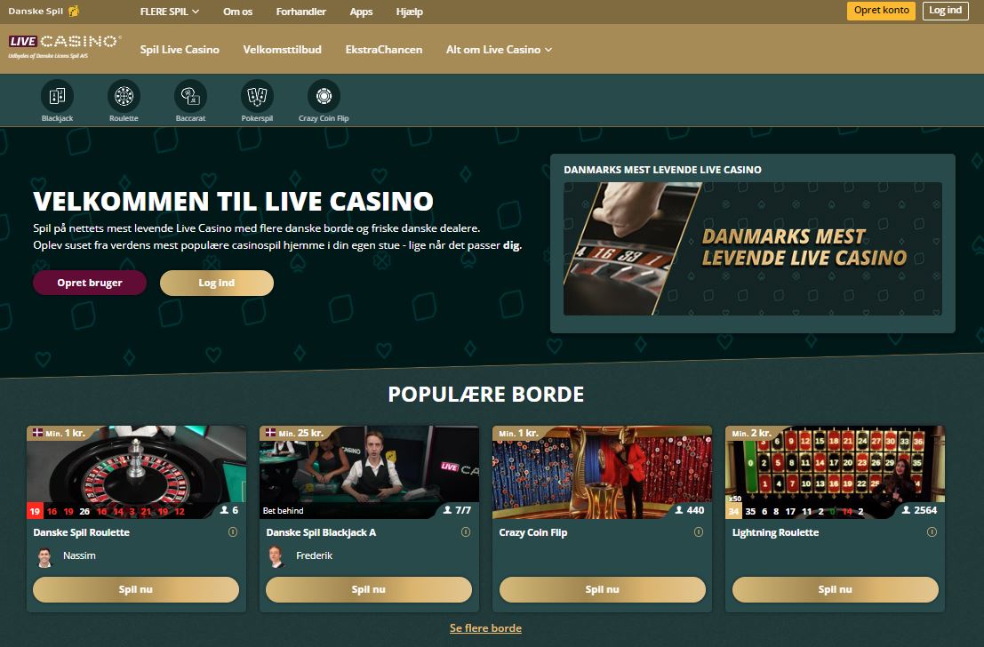 live  casino danske spil casino