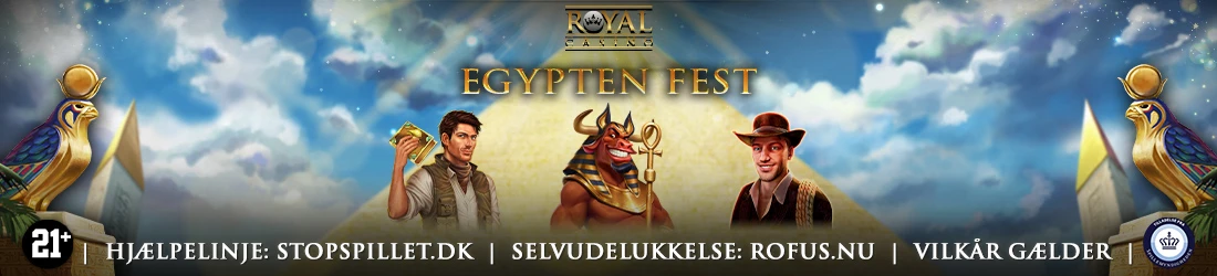 Tag med til fest i Egypten med Royal Casino og vind 10.000 kr.