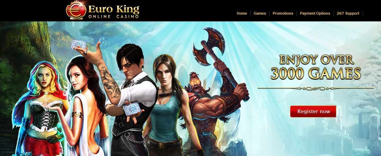 Euro King Club Online Casino Landing Page