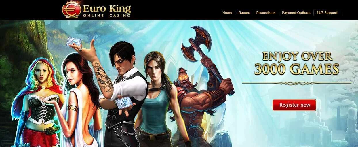 Euro King Club Online Casino Landing Page