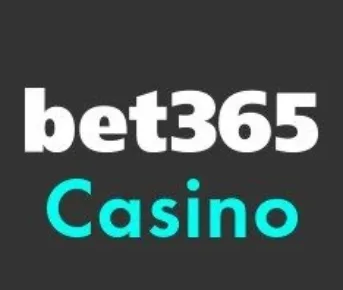 bet365 Casino i hvid og blå farve på grå baggrund