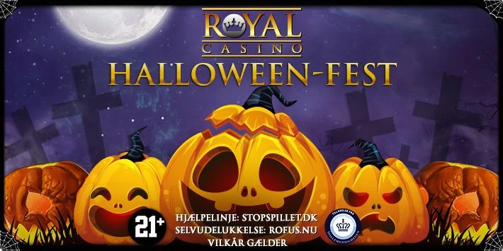 HALLOWEEn fest hos royal casino tre græskar med ansigter